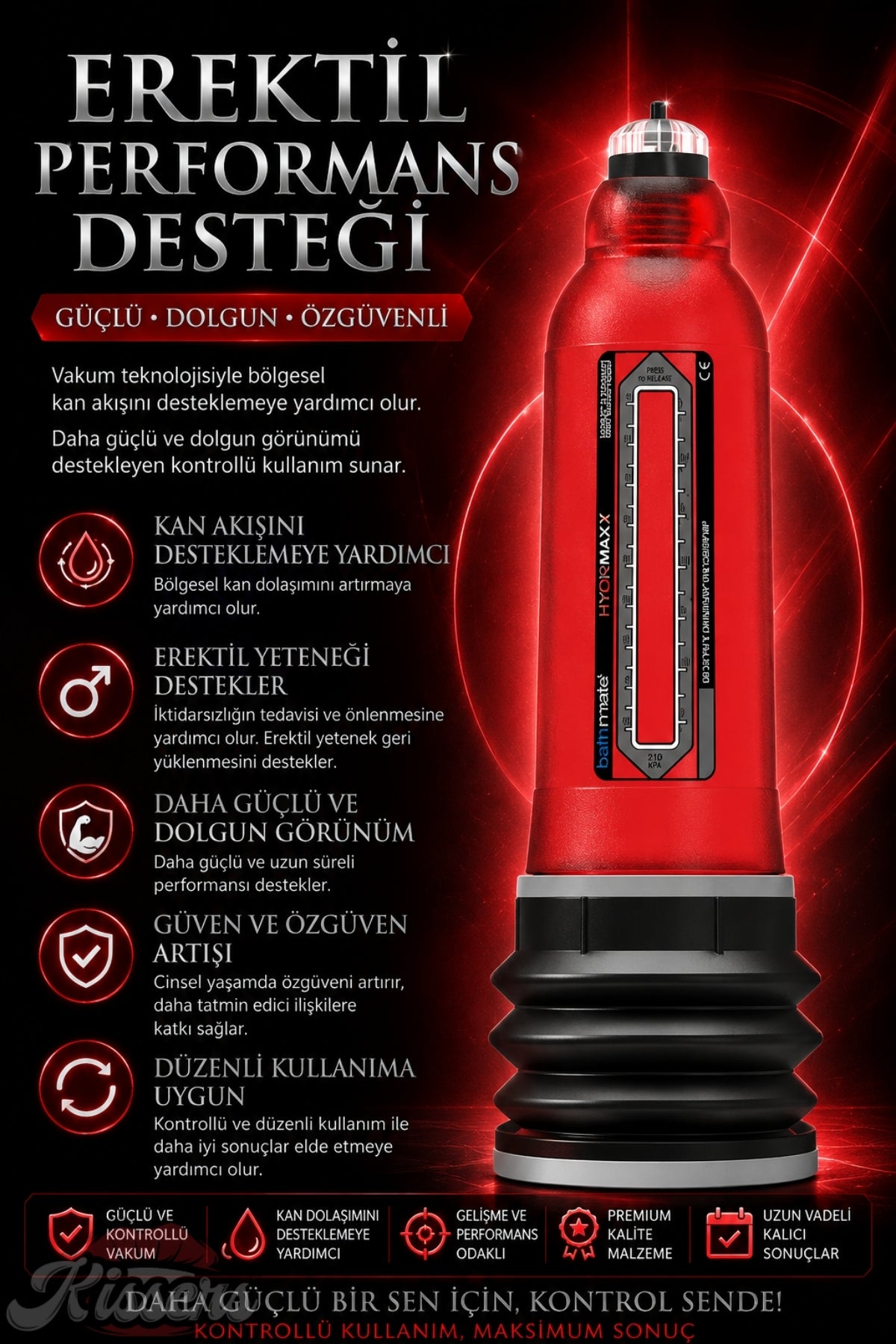 Bathmate Etkili Ultra Güçlü Hidroponik Hydromax 9 Penis Pompası