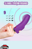 G Nokta ve Klitoris Uyarıcı Parmağa Takılabilir 9 Modlu Mini Vibratör Mor