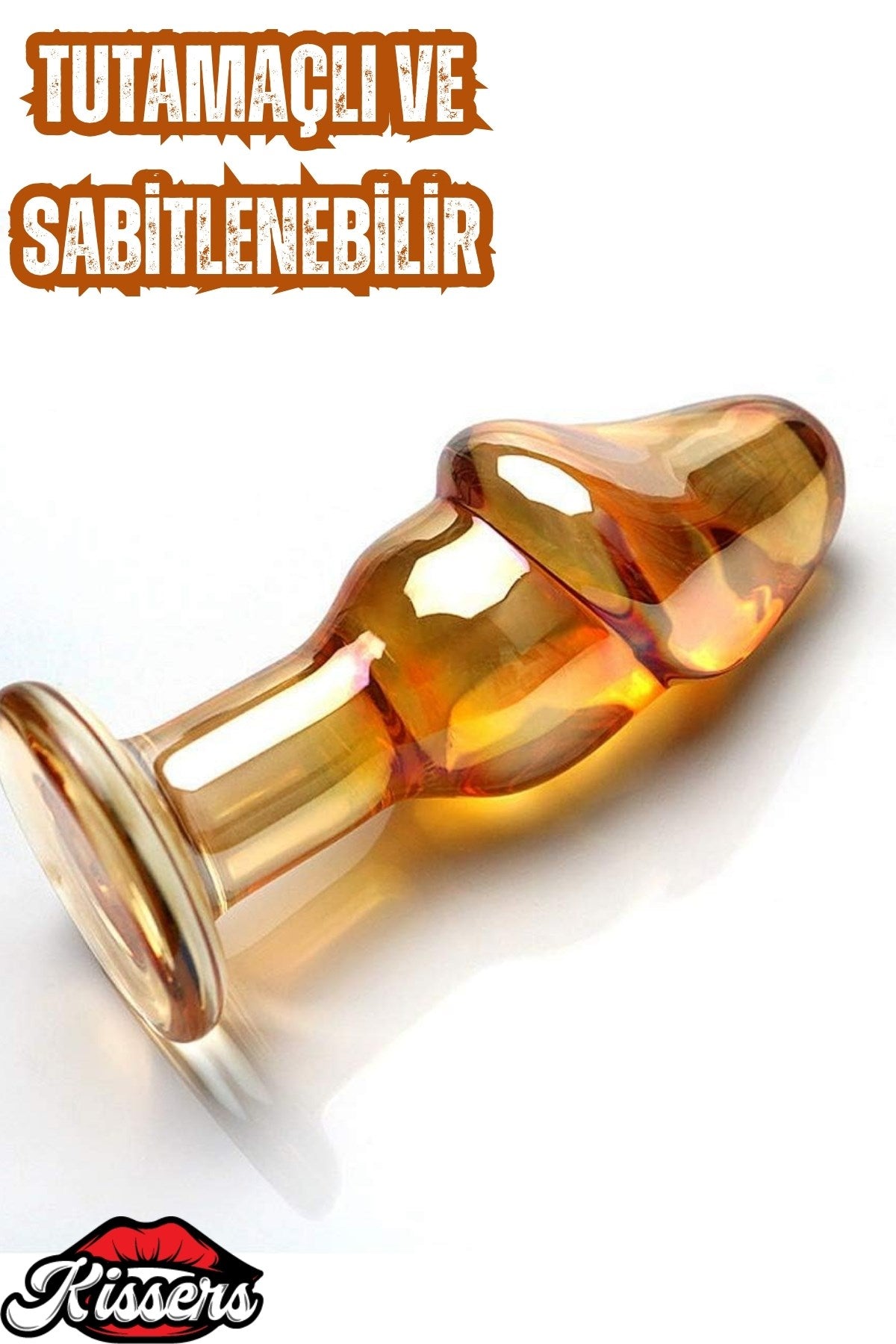 Tutamaçlı Kırılmaz Anal Ve Vajinal Uyarıcılı Penis Şeklinde Anal Butt Plug Cam Dildo