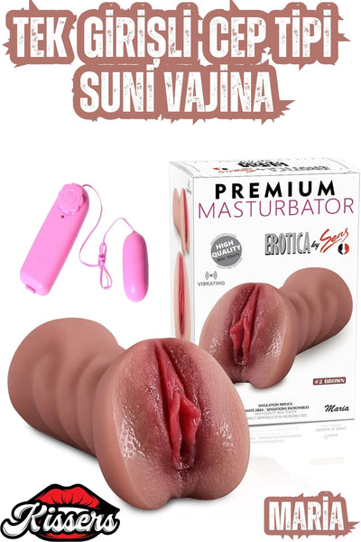 Vajinal Girişli Titreşimli Vajina Cinsel Oyuncak Saklanabilir Realistik Vajina Mastürbatör Melez