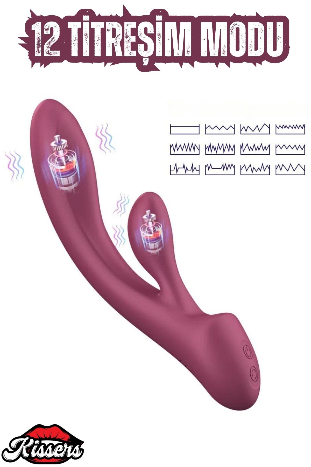 Cinsel Oyuncak Şarjlı Ultra Güçlü Çift Motorlu Rabbit Vibratör