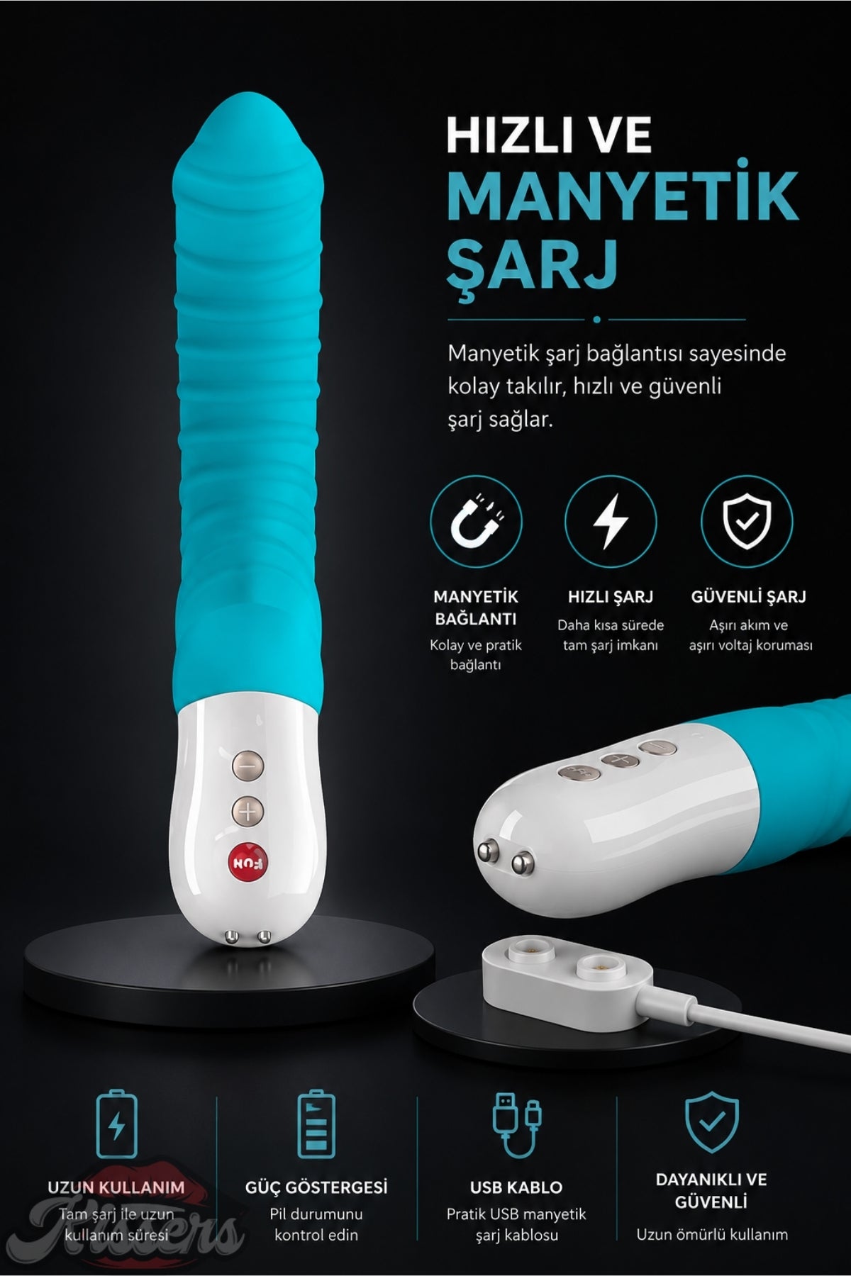 Fun Factory Tiger Tutamaçlı Güçlü Titreşimli G Noktası ve Klitoris Uyarıcılı Tırtıklı Yüzey Tavşan Vibratör