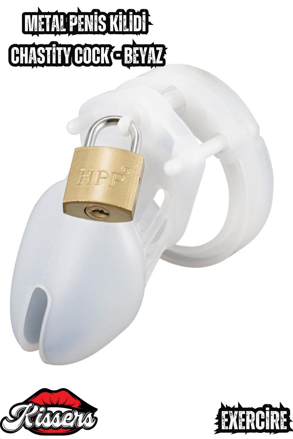 Bsdm Silikon Beyaz Penis Kilidi Erkek Bekaret Cihazı Chastity Cock Cage Penis Esaret Kafesi