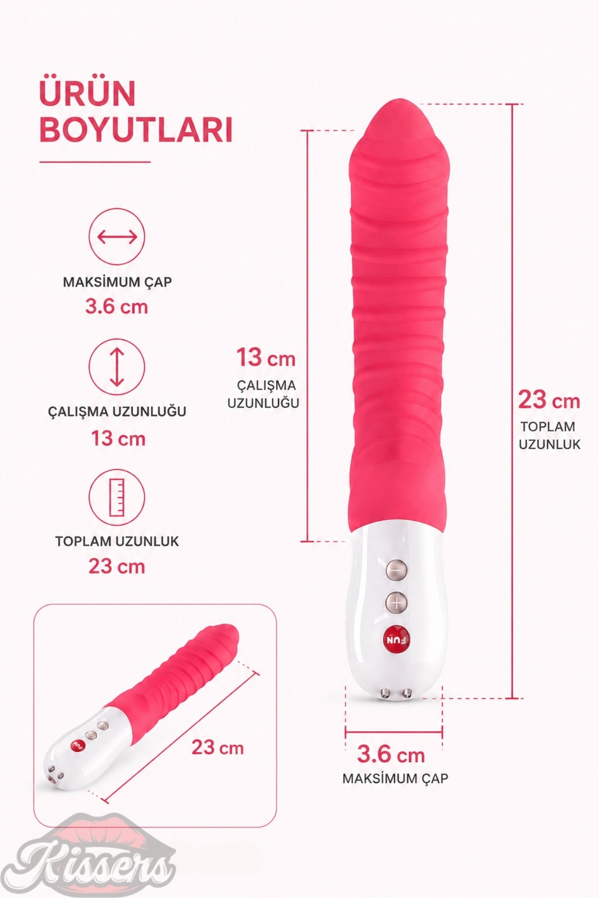 Fun Factory Tiger Tutamaçlı Güçlü Titreşimli G Noktası ve Klitoris Uyarıcılı Tırtıklı Yüzey Tavşan Vibratör