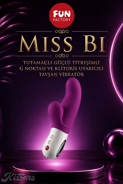 Fun Factory Miss Bi Tutamaçlı Güçlü Titreşimli G Noktası ve Klitoris Uyarıcılı Tavşan Vibratör