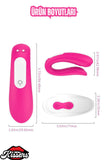 Şarjlı Kablosuz Kumandalı G Nokta ve Klitoris Uyarıcı U Tipi 2 in 1 Çift Vibratörü