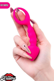 Bong Tutamaçlı Sivri Uçlu Silikon Anal Plug 12,5 cm Pembe Boğumlu Medikal Silikon