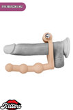 Lovetoy Penis Halkalı Klitoris Uyarıcı The Soft Double Boncuk Anal Penetratör Titreşimli 15 cm