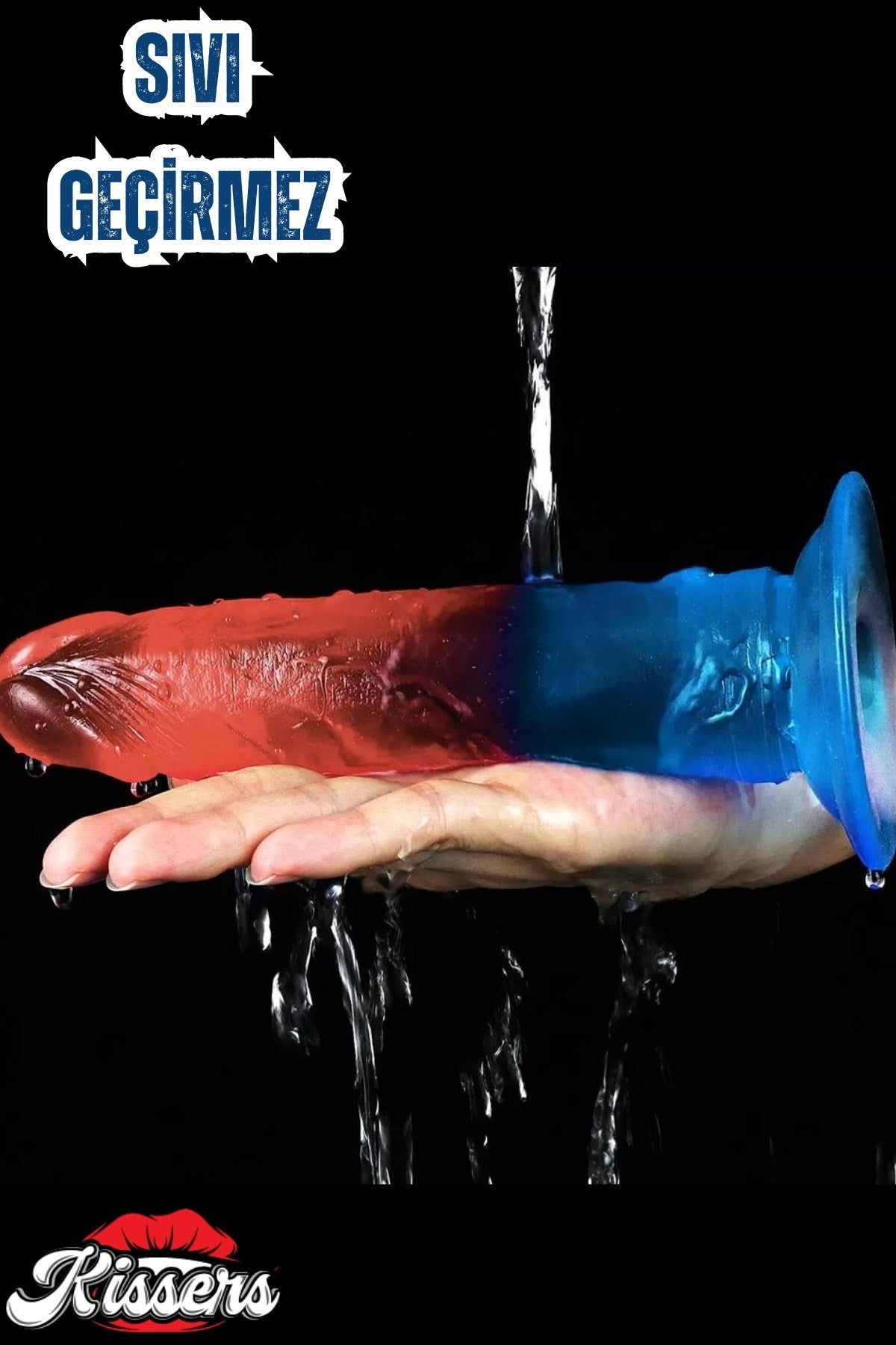 Yeni Nesil Cinsel Oyuncak Renkli Şeffaf Jel Dokusunda Testissiz Realistik Penis Dildo 20 Cm