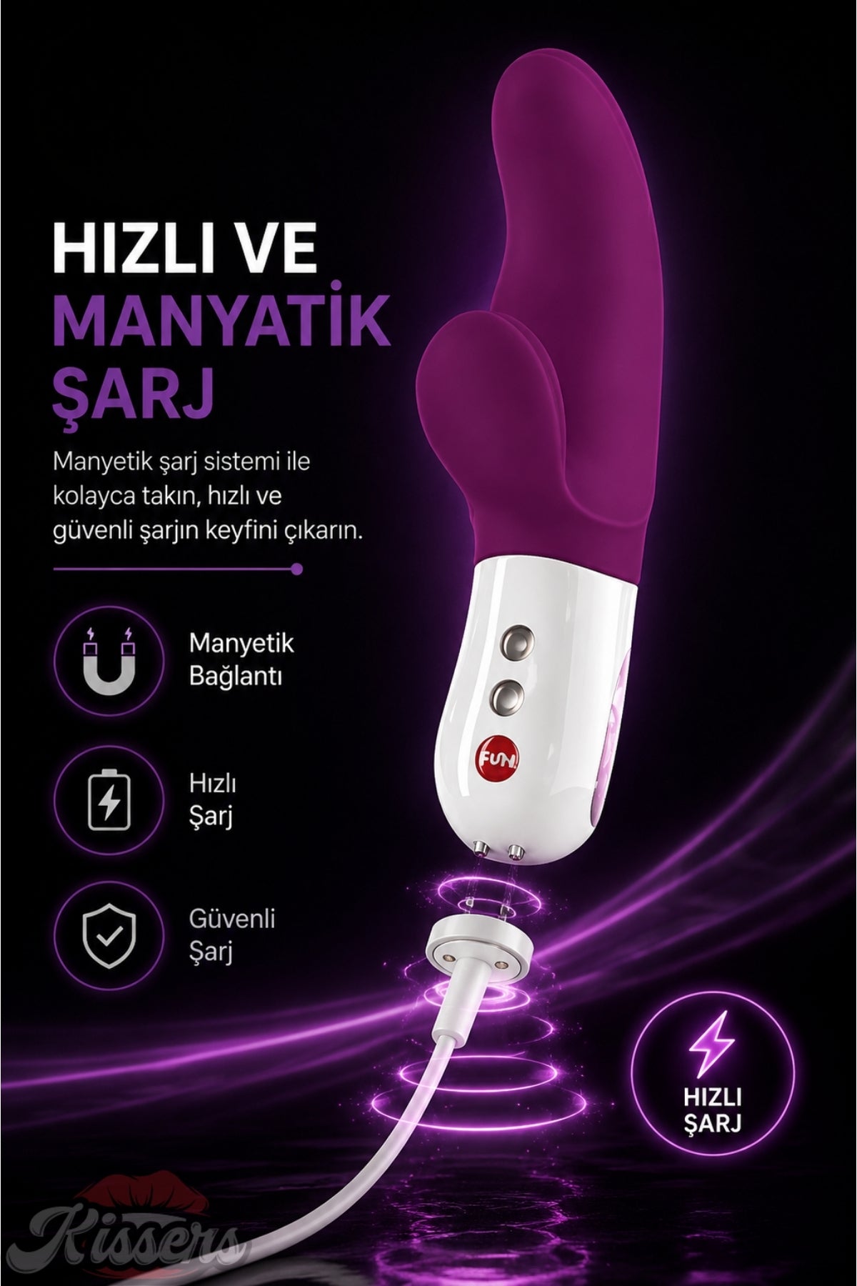Fun Factory Miss Bi Tutamaçlı Güçlü Titreşimli G Noktası ve Klitoris Uyarıcılı Tavşan Vibratör