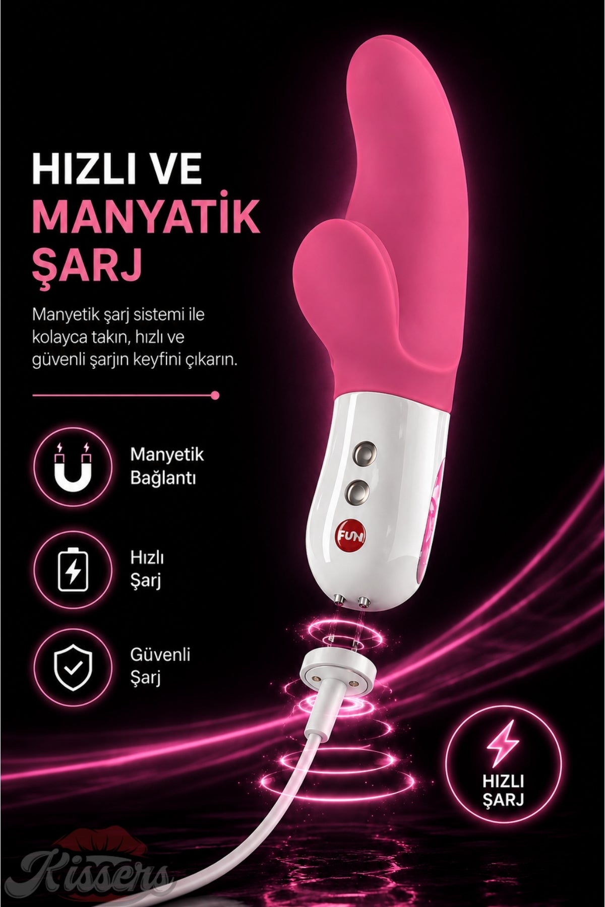 Fun Factory Miss Bi Tutamaçlı Güçlü Titreşimli G Noktası ve Klitoris Uyarıcılı Tavşan Vibratör