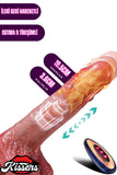 Uzaktan Kumandalı Isıtmalı İleri Geri Hareketli Rotasyonlu Realistik Ten Rengi Penis Dildo 19 Cm