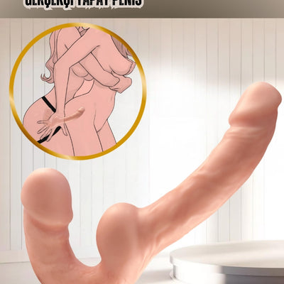Gerçekçi Ultra Realistik Çift Taraflı Dildo Strapless Ten Renkli Penis
