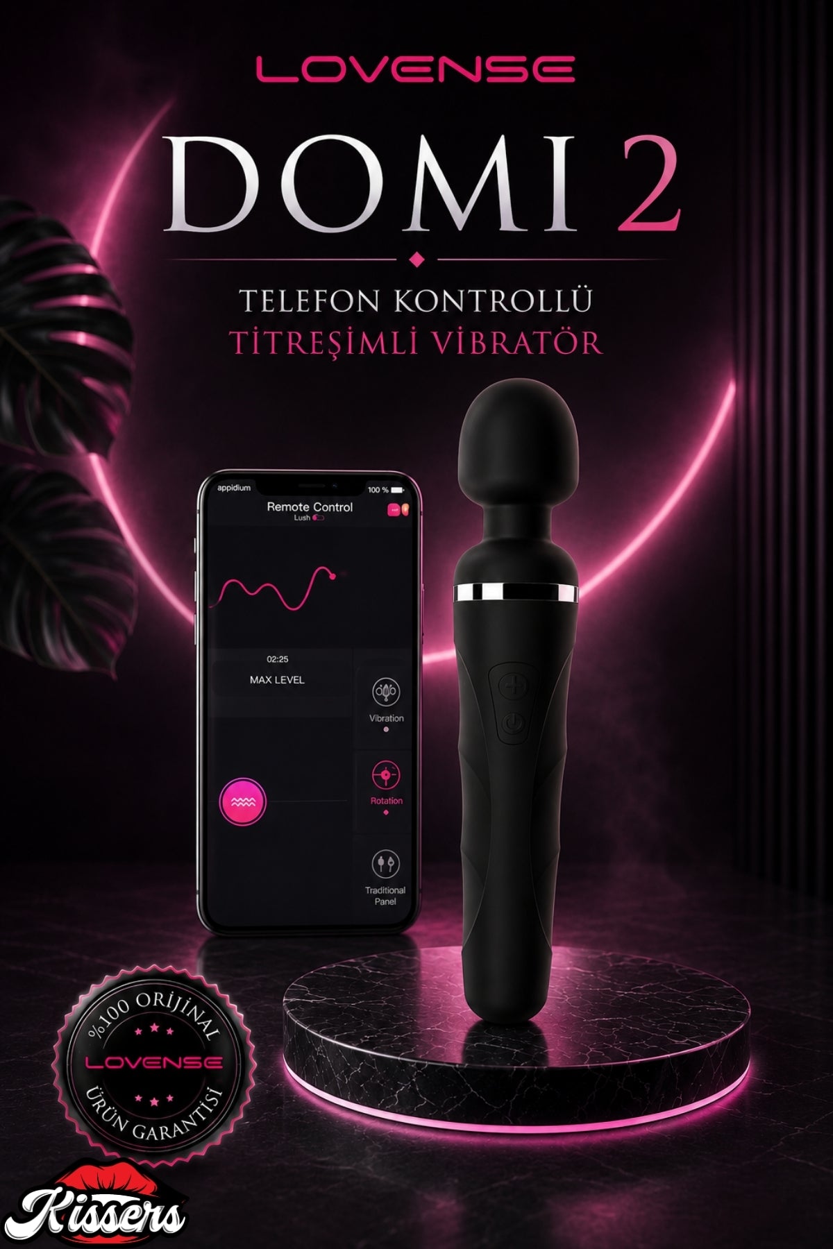 Lovense Dünyanin Her Yerinden Kontrol Edilebilen Domi 2 Telefon Kontrollü Güçlü Titreşimli Vibratör