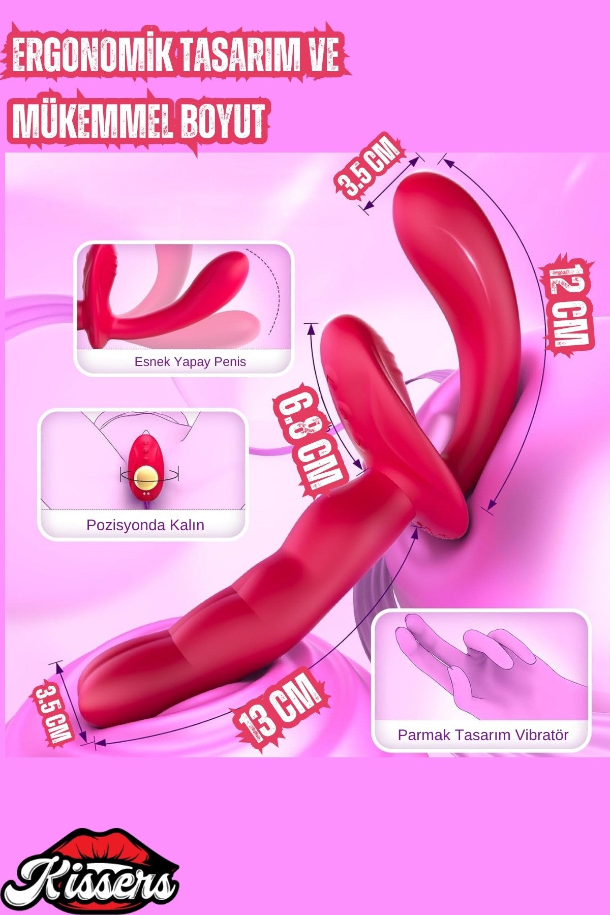 Uzaktan Kumandalı Çıkarılabilir G Noktası Ve Klitoris Uyarıcılı 3'ü1 Arada Titreşimli Vibratör