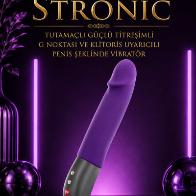 Fun Factory Stronic Tutamaçlı Güçlü Titreşimli G Noktası ve Klitoris Uyarıcılı Penis Şeklinde Vibratör