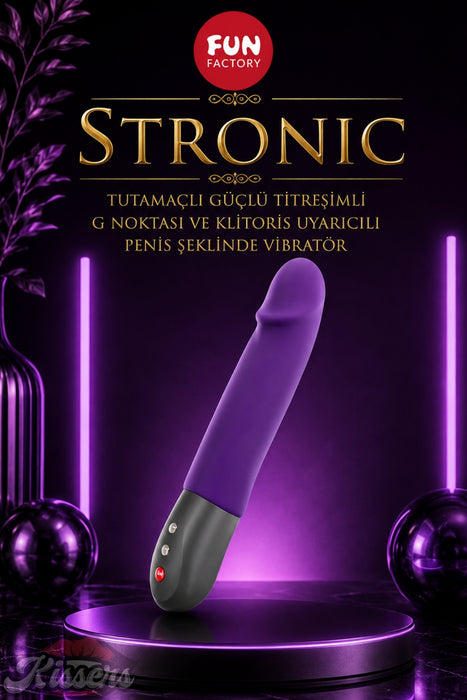Fun Factory Stronic Tutamaçlı Güçlü Titreşimli G Noktası ve Klitoris Uyarıcılı Penis Şeklinde Vibratör