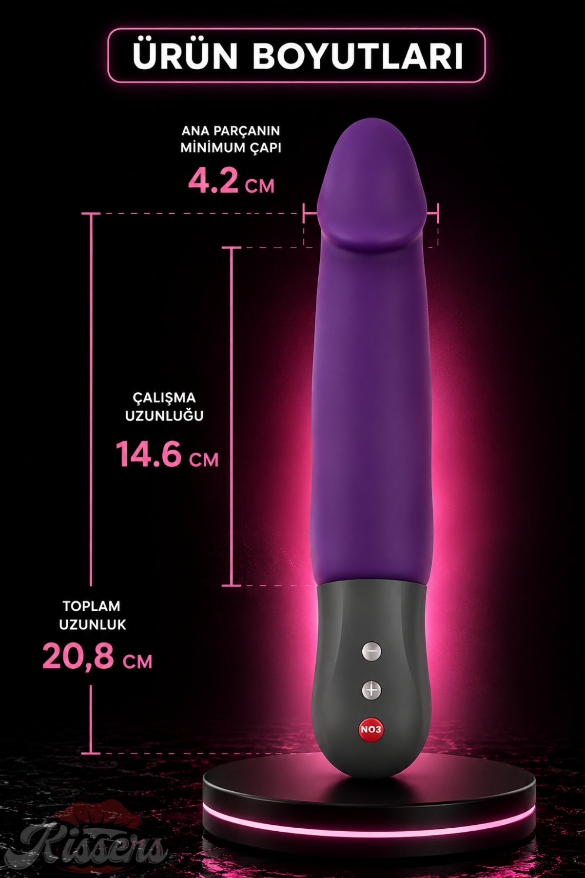 Fun Factory Stronic Tutamaçlı Güçlü Titreşimli G Noktası ve Klitoris Uyarıcılı Penis Şeklinde Vibratör