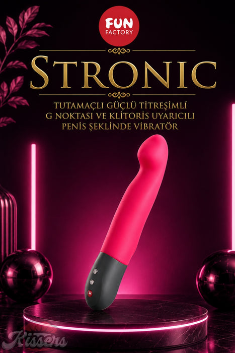 Fun Factory Stronic Tutamaçlı Güçlü Titreşimli G Noktası ve Klitoris Uyarıcılı Penis Şeklinde Vibratör