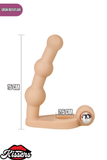 Lovetoy Penis Halkalı Klitoris Uyarıcı The Soft Double Boncuk Anal Penetratör Titreşimli 15 cm