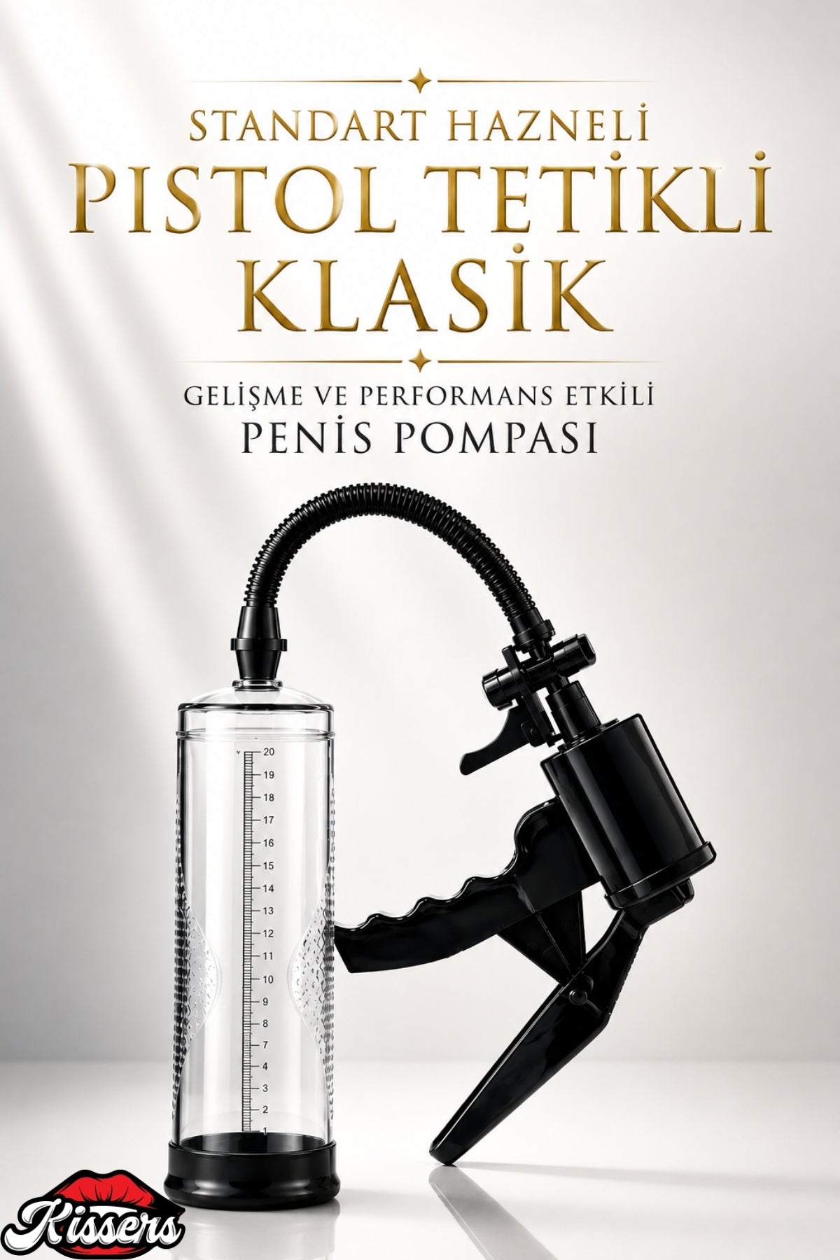 Standart Hanzeli Pistol Tetikli Klasik Gelişme ve Performans Etkili Penis Pompası
