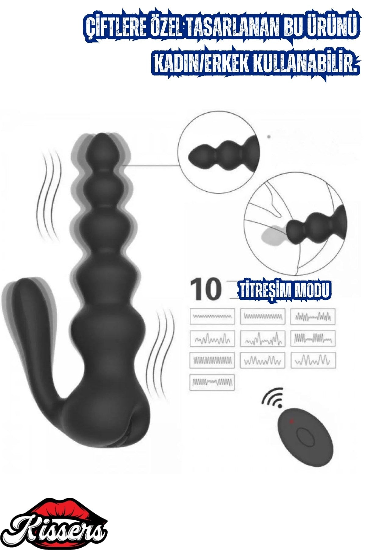 Uzaktan Kumandalı Su Geçirmez Ultra Güçlü Titreşim Modlu Boğumlu Anal Vibratör