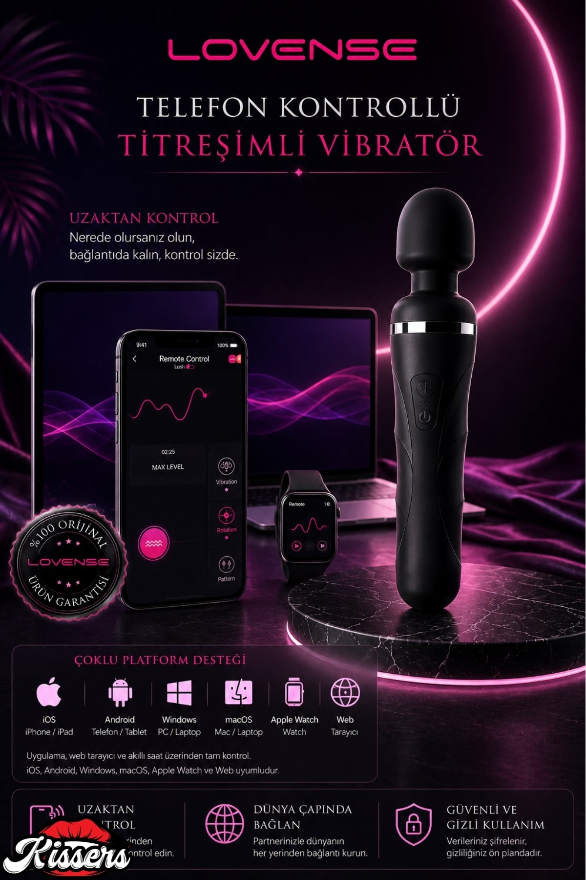 Lovense Dünyanin Her Yerinden Kontrol Edilebilen Domi 2 Telefon Kontrollü Güçlü Titreşimli Vibratör