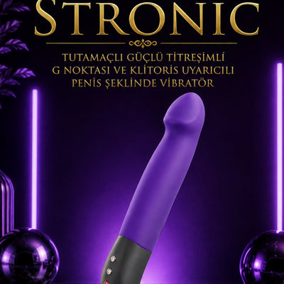 Fun Factory Stronic Tutamaçlı Güçlü Titreşimli G Noktası ve Klitoris Uyarıcılı Penis Şeklinde Vibratör