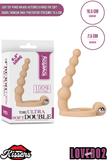 Lovetoy Penis Halkalı Klitoris Uyarıcı The Soft Double Boncuk Anal Penetratör Titreşimli 16.5 cm