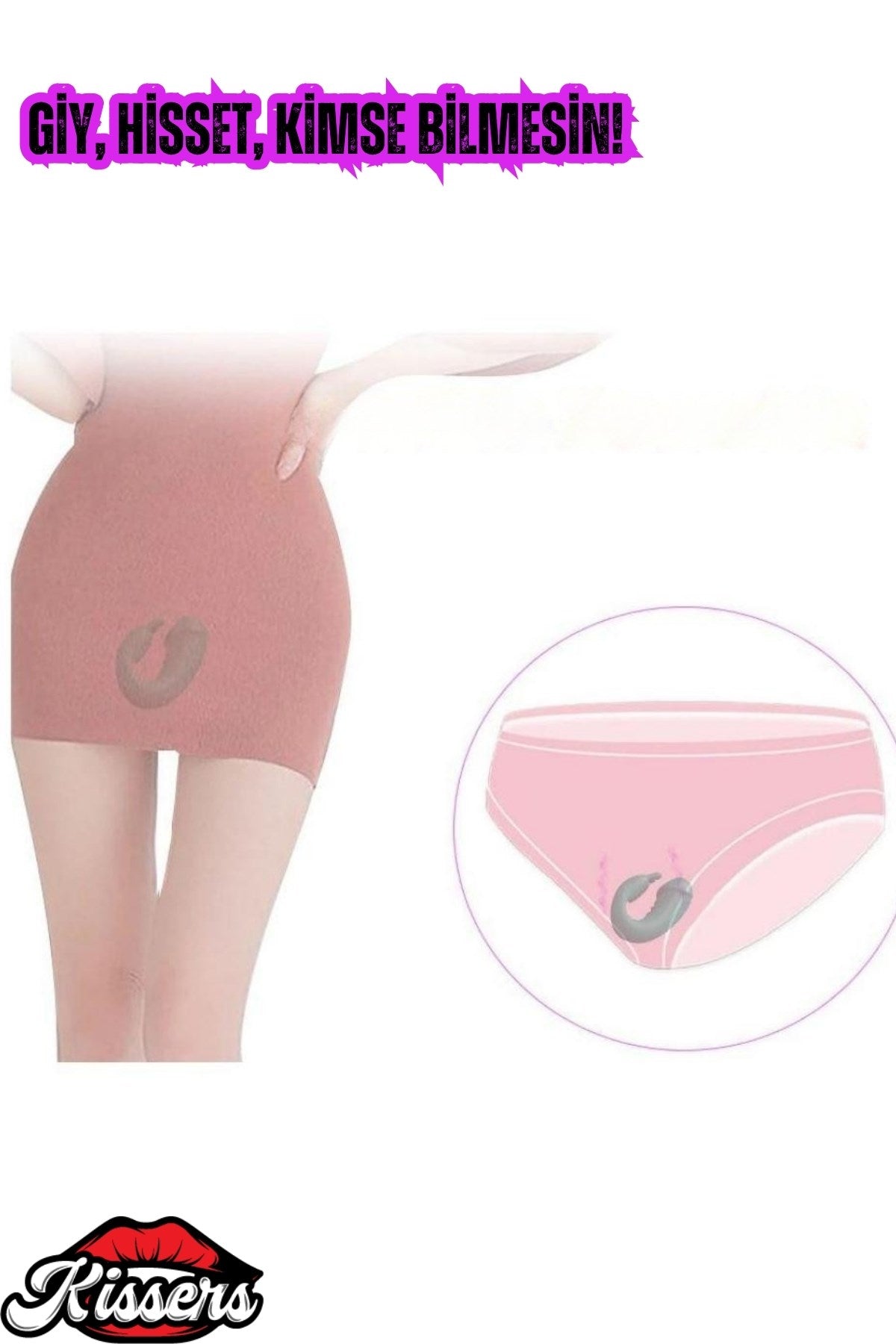 Kablosuz Kumandalı Şarjlı Tırtıklı Giyilebilir G Noktası Ve Klitoris Uyarıcılı 2 si 1 Arada Vibratör