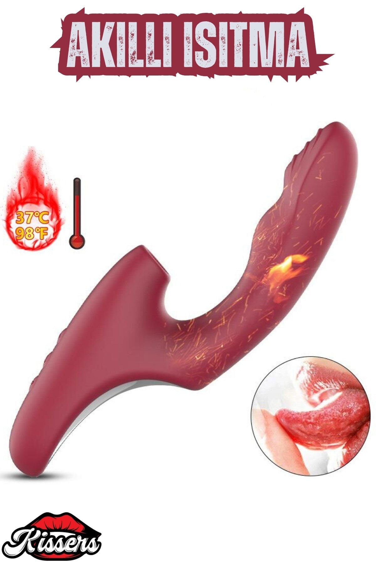 Şarjlı Akıllı Isıtmalı G-Spot ve Klitoris Emiş Uyarıcı Çift Motorlu Dalga Hareketli Rabbit Vibratör