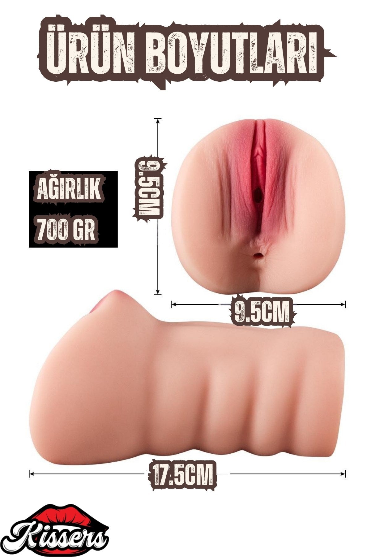 Elena Çift Girişli Realistik Mastürbatör – 17.5 cm Vajina & Anal Girişli Titreşim ve Isıtma