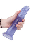 Ultra Realistik Eğilip Bükülebilir G Noktası Ve Klitoris Uyarıcı Mega Boy Jel Mor Penis Dildo 20 Cm