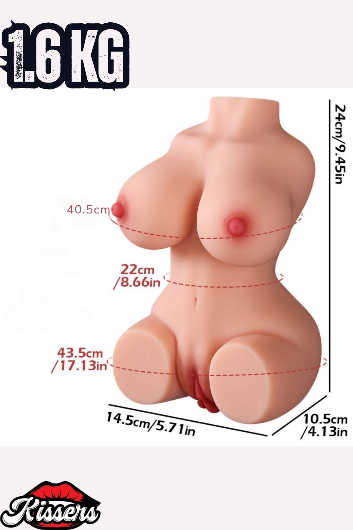 Gerçekçi Çift Girişli Cinsel Oyuncak Anal Vajinal Mastürbatör Realistik Manken 1.6 Kg