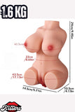 Gerçekçi Çift Girişli Cinsel Oyuncak Anal Vajinal Mastürbatör Realistik Manken 1.6 Kg
