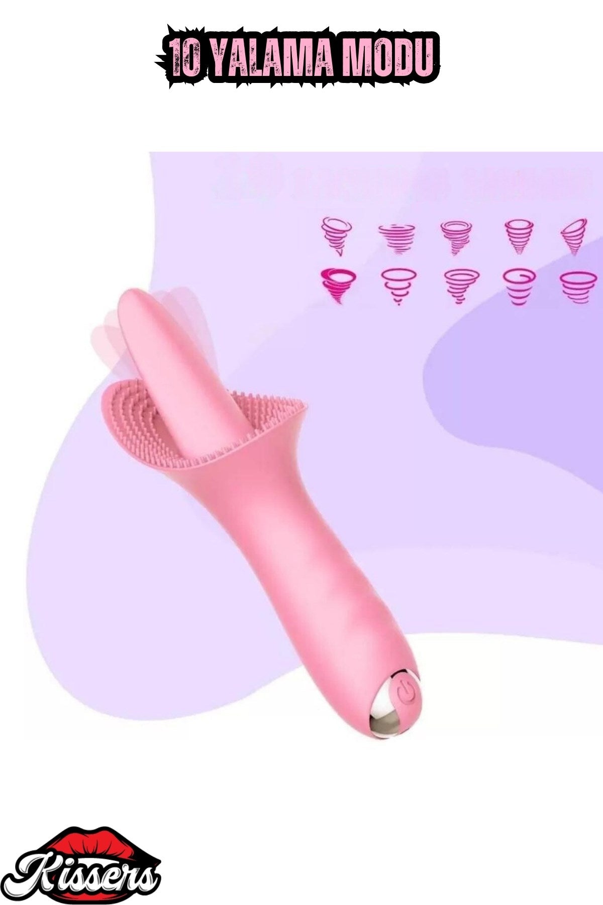 Şarjlı Su Geçirmez Güçlü Titreşimli G Nokta ve Klitoris Uyarıcı Dil Vibratör