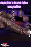 Uzaktan Kumandalı İleri Geri Hareketli Dil Yalama Modlu Isıtmalı Dildo Penis 23 Cm