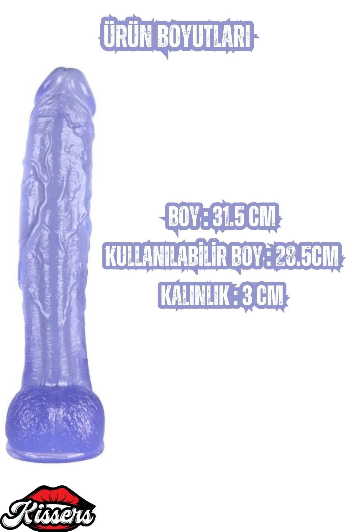 Ultra Realistik Damarlı Bükülebilir Vantuzlanabilir Jel Dokusunda mavi Dildo Penis 31.5 Cm