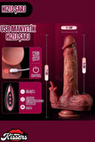 Uzaktan Kumandalı İleri Geri Hareketli Dil Yalama Modlu Isıtmalı Penis Ten Dildo Vibratör 21 Cm