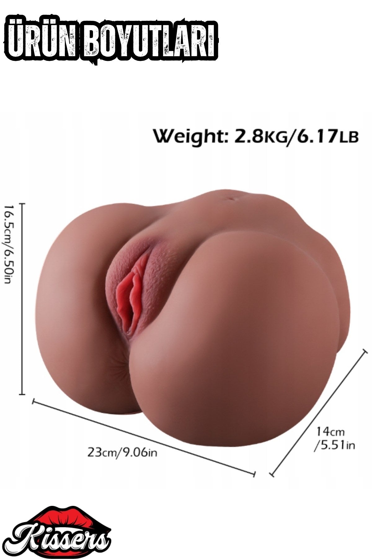 Ultra Realistik Premium Doku Manken Çift Girişli Kalça Mastürbatör 3 Kg Titreşimli Suni Vajina Melez