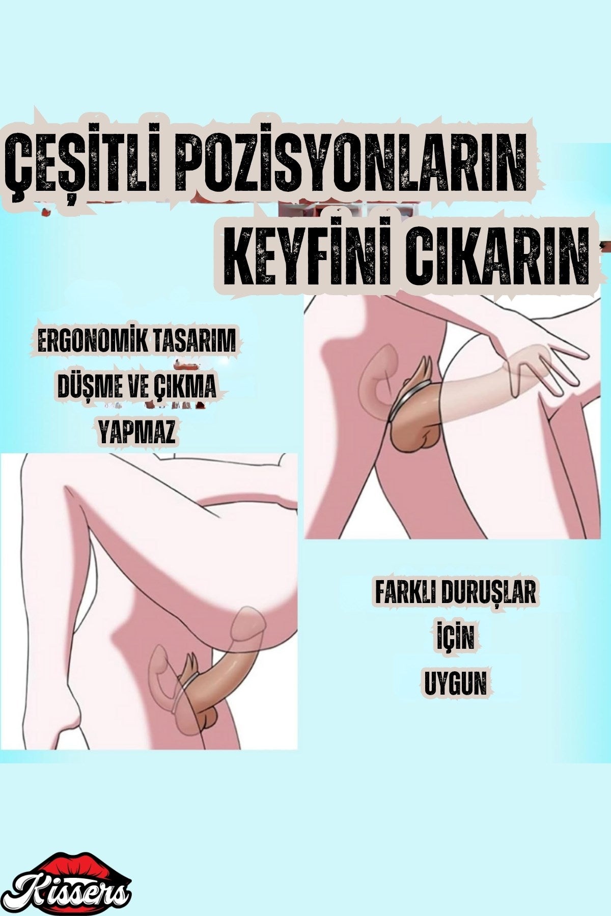 Gerçekçi Ultra Realistik Çift Taraflı Dildo Strapless Ten Renkli Penis