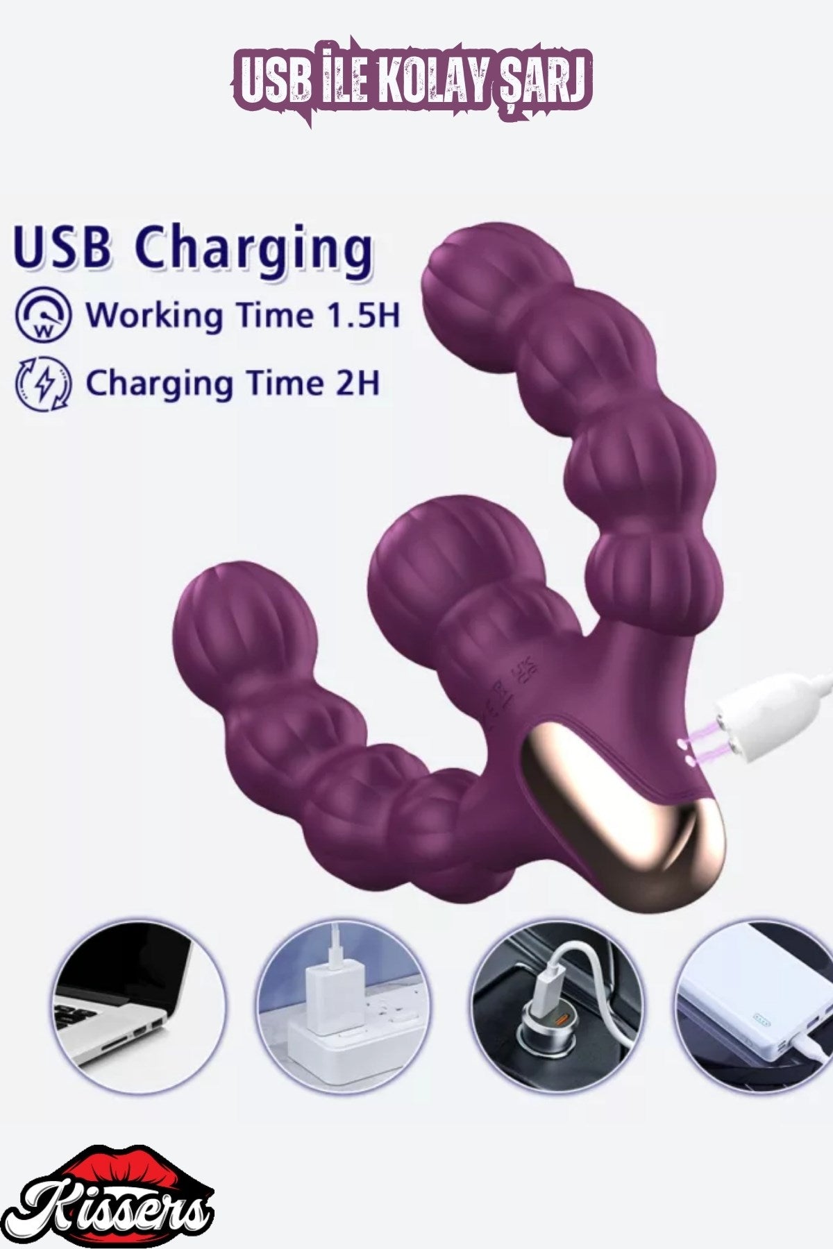 Şarjlı Uzaktan Kumandalı İleri Geri Hareketli Yeni Nesil Kadın Çift Vibratörü