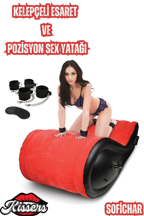 Cinsel Oyuncak Kelepçeli Esaret Sofa Pozisyon Yatağı Ve Farklı Pozisyonlara Uygun Sex Yatağı