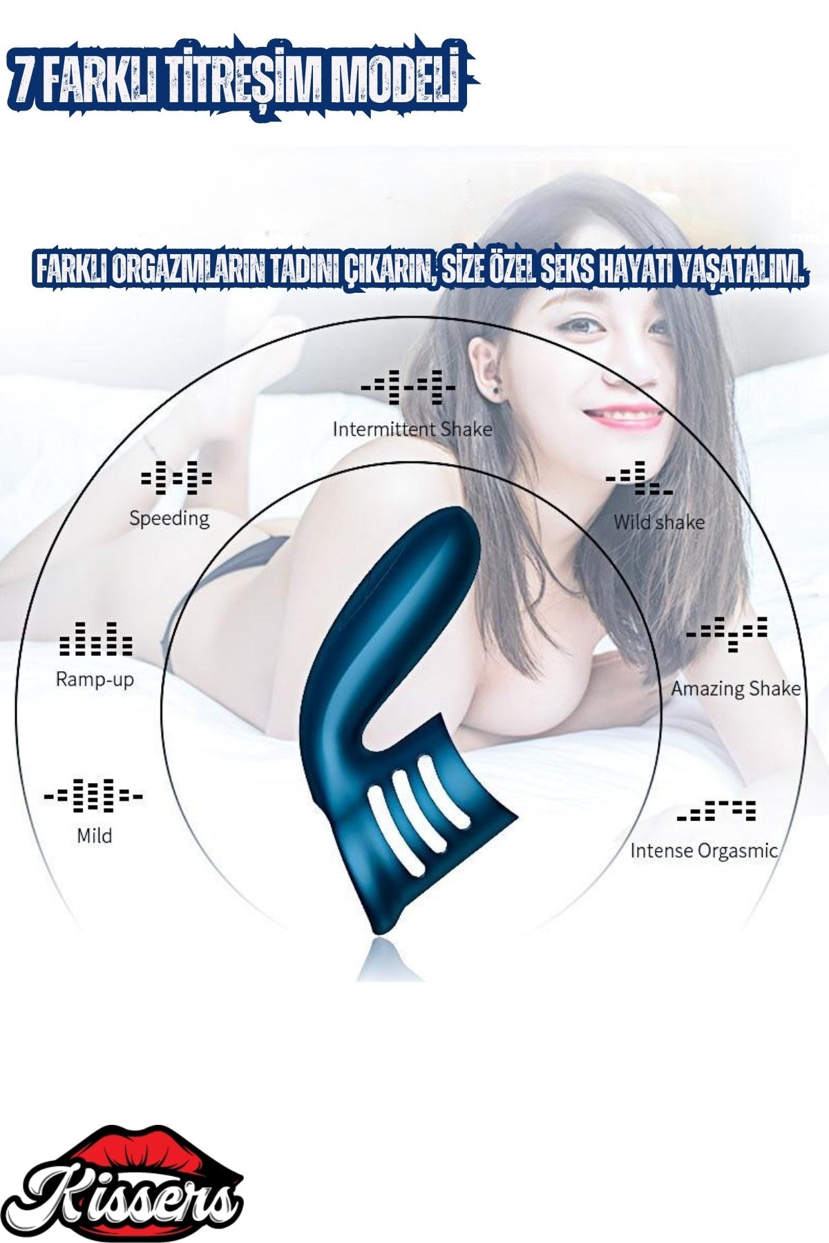 Önleyici Şarjlı Güçlü Titreşimli Klitoris Uyarıcılı Vibratör Penis Halkası