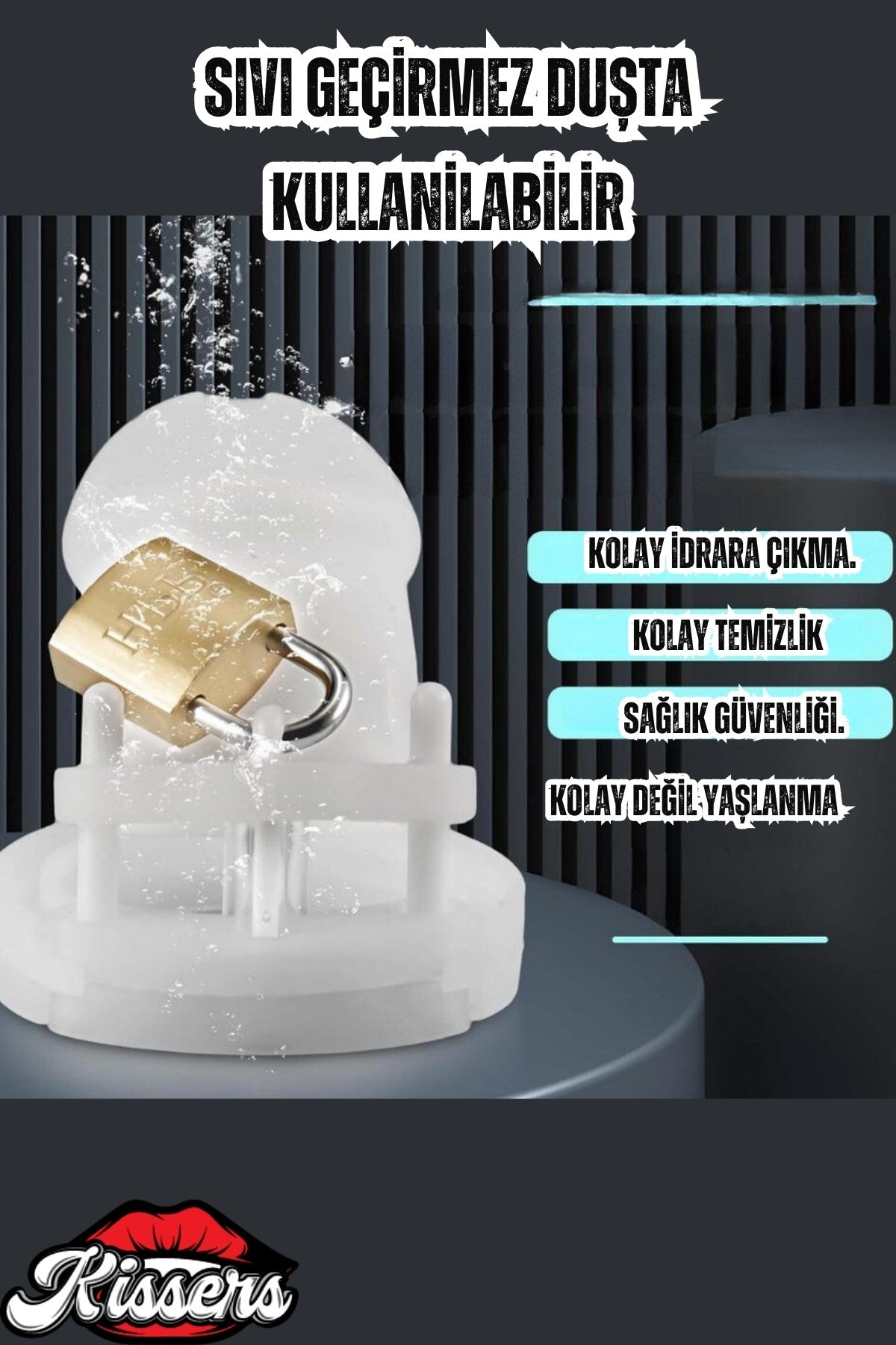 Bsdm Silikon Beyaz Penis Kilidi Erkek Bekaret Cihazı Chastity Cock Cage Penis Esaret Kafesi