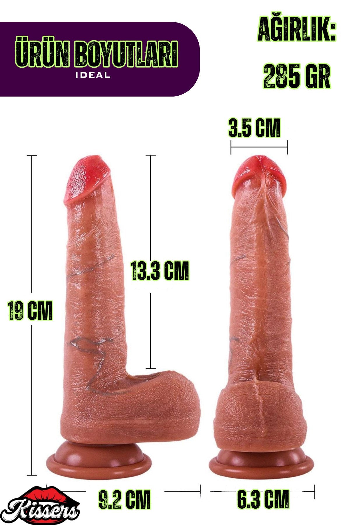 Ultra Yumuşak Damarlı Doku Çift Katmanlı Silikon Gerçekçi Testisli Melez Dildo Penis 19 Cm Dustin