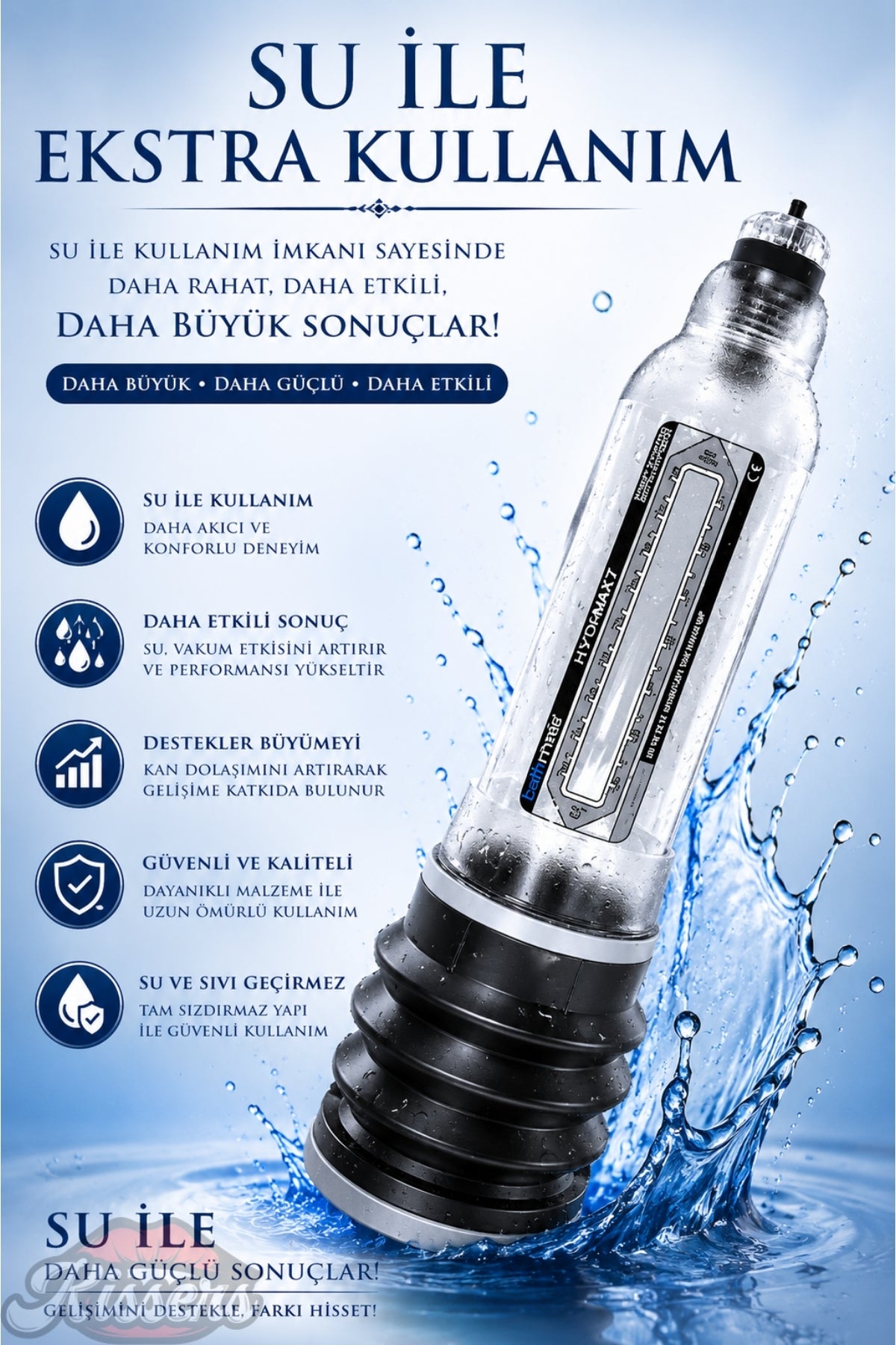 Bathmate Etkili Ultra Güçlü Hidroponik Hydro 7 Penis Pompası