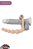 Lovetoy Penis Halkalı Klitoris Uyarıcı The Soft Double Boncuk Anal Penetratör Titreşimli 16.5 cm