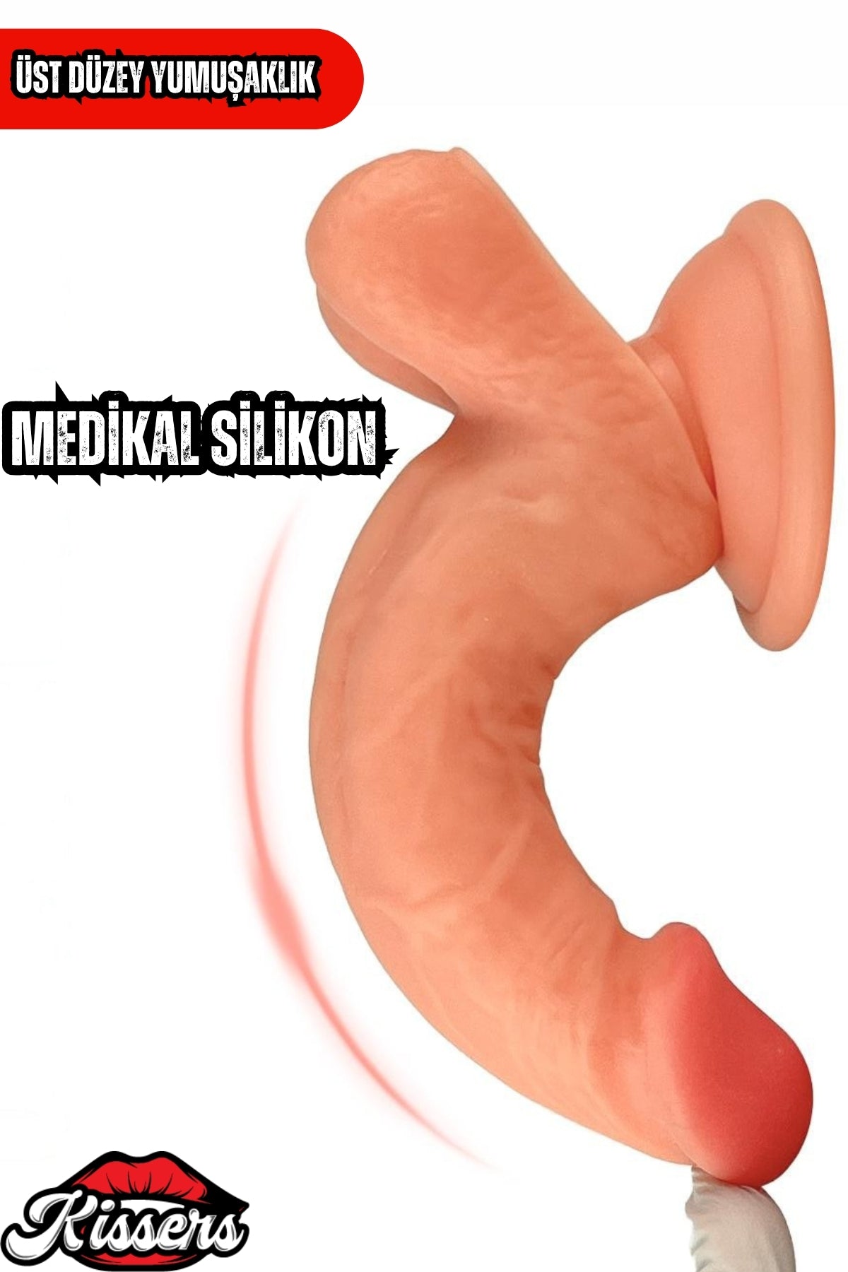 Kablolu Kumandalı Vantuzlu Güçlü Titreşimli Gerçekçi Yapay Penis Realistik Dokuda Dildo 21 cm