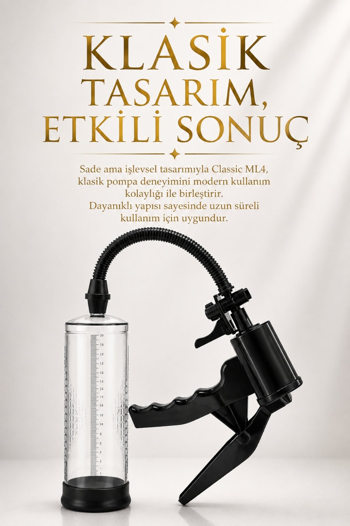 Standart Hanzeli Pistol Tetikli Klasik Gelişme ve Performans Etkili Penis Pompası